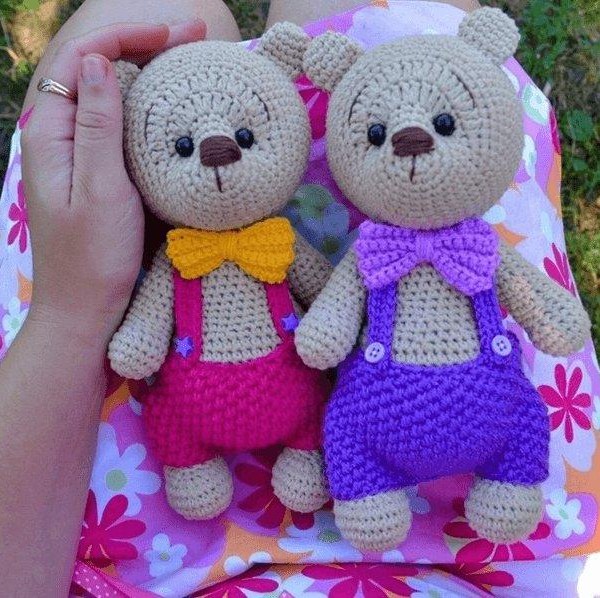 Медвежонок крючком