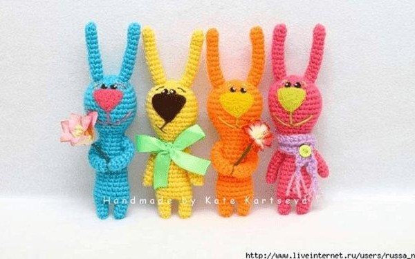 Заяц «Миник» Игрушки вязаные